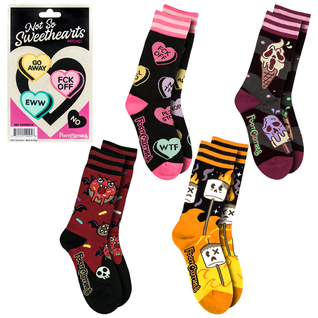 LIMITED Not So Sweet Socks and Patches Pack | 4 Designs
