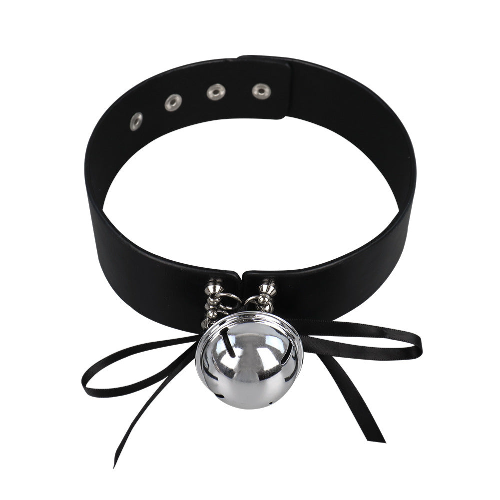 Kitten Play Leather Bell Collar