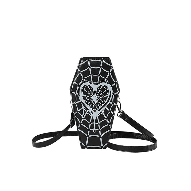Webbed Coffin Crossbody - Shadow Threadz Crypt