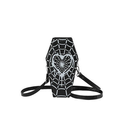 Webbed Coffin Crossbody - Shadow Threadz Crypt