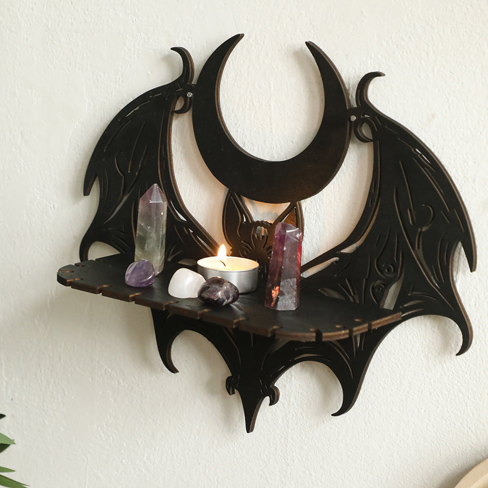 Hallowed Wings Crystal Bat Shelf - Shadow Threadz Crypt