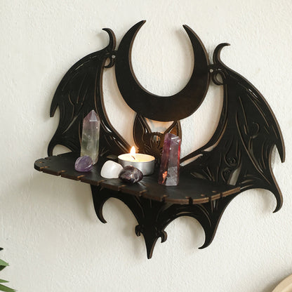 Hallowed Wings Crystal Bat Shelf - Shadow Threadz Crypt