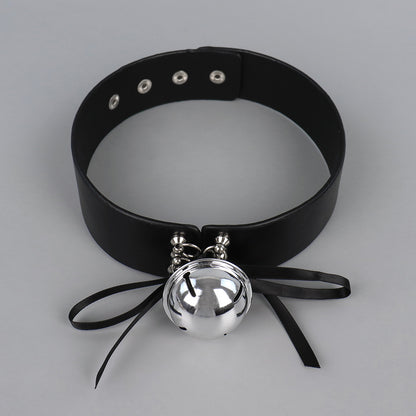 Kitten Play Leather Bell Collar