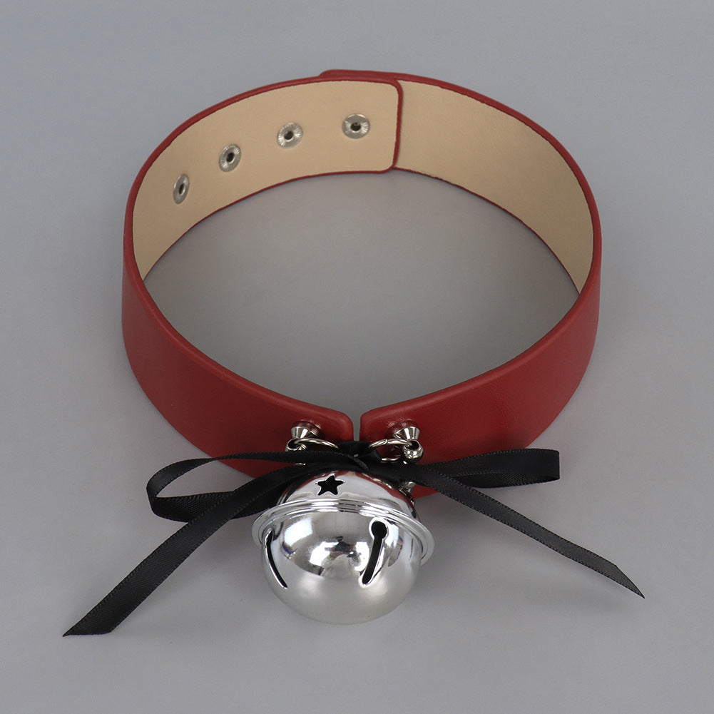 Kitten Play Leather Bell Collar