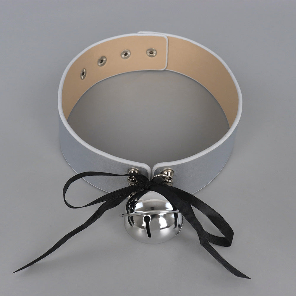 Kitten Play Leather Bell Collar