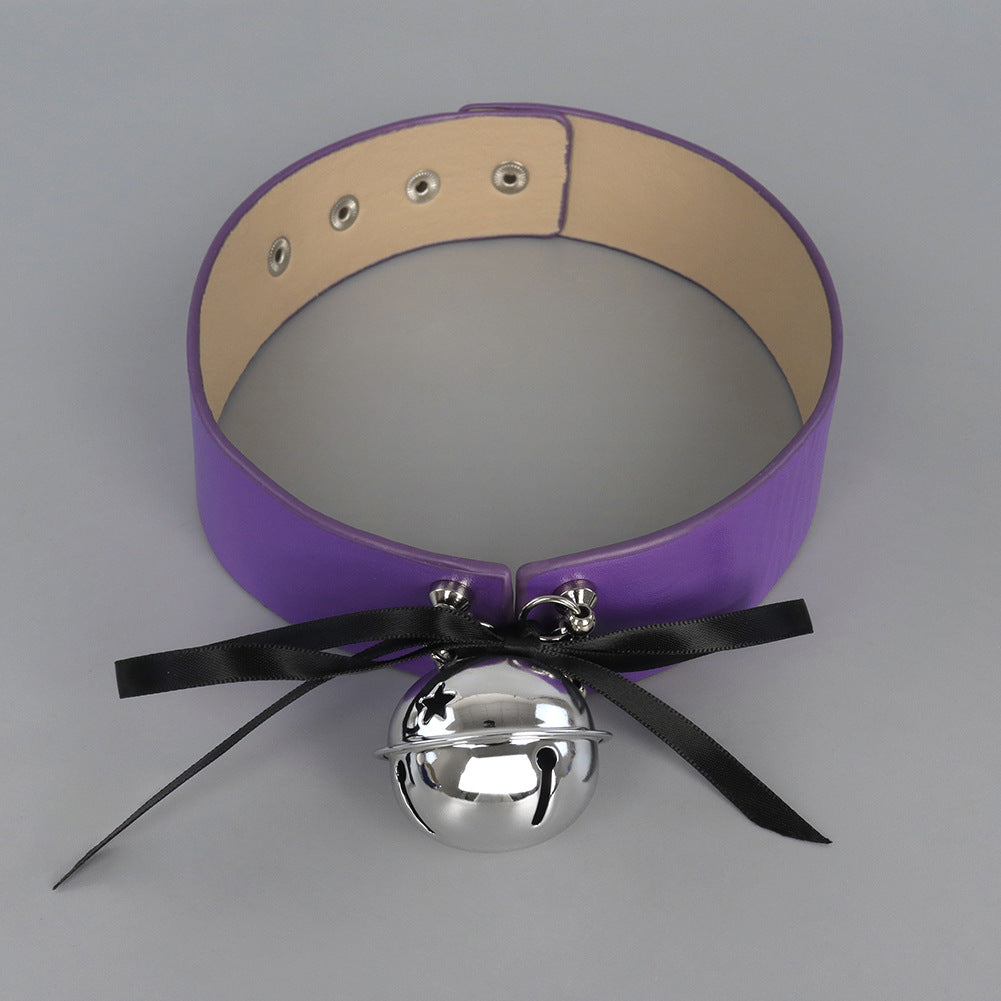 Kitten Play Leather Bell Collar