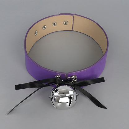 Kitten Play Leather Bell Collar