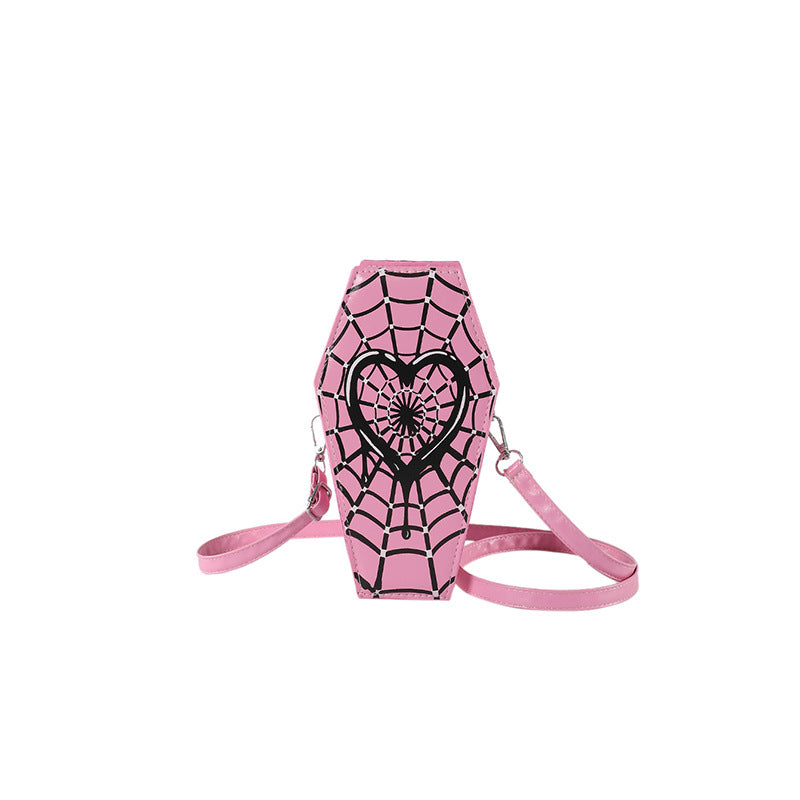 Webbed Coffin Crossbody - Shadow Threadz Crypt