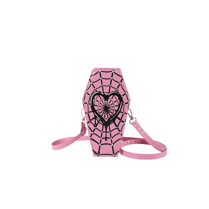 Webbed Coffin Crossbody - Shadow Threadz Crypt