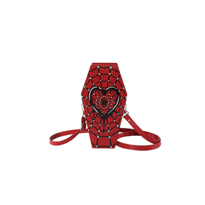 Webbed Coffin Crossbody - Shadow Threadz Crypt