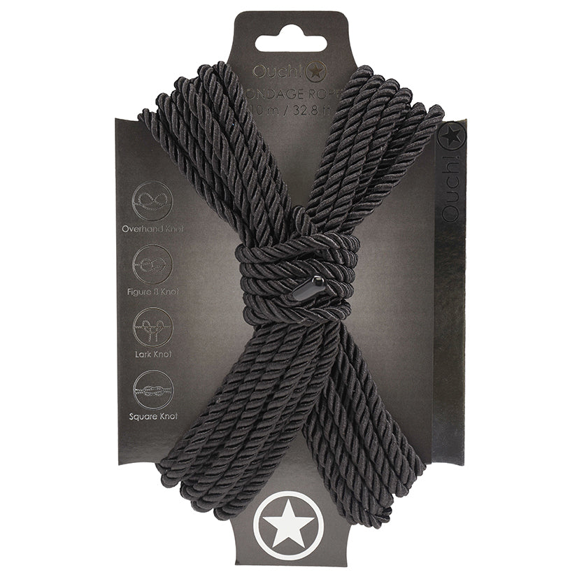 Black Bondage Rope 10 Meter - Shadow Threadz Crypt