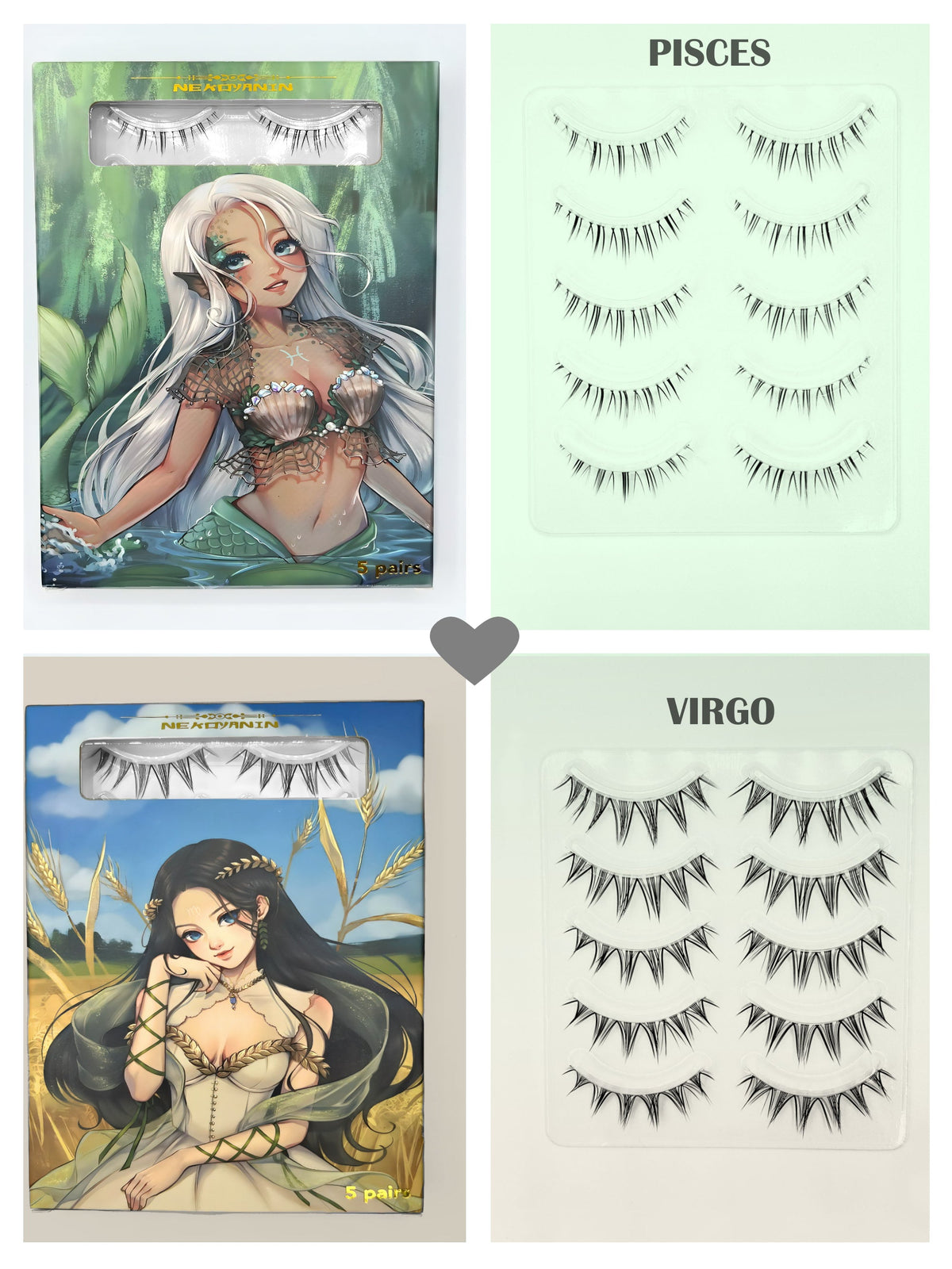 12 Zodiac Manhua/Anime Lashes Bundle