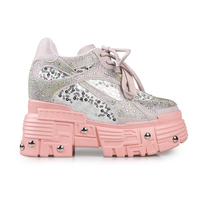 Sugar Static Rhinestone Platform Sneakers