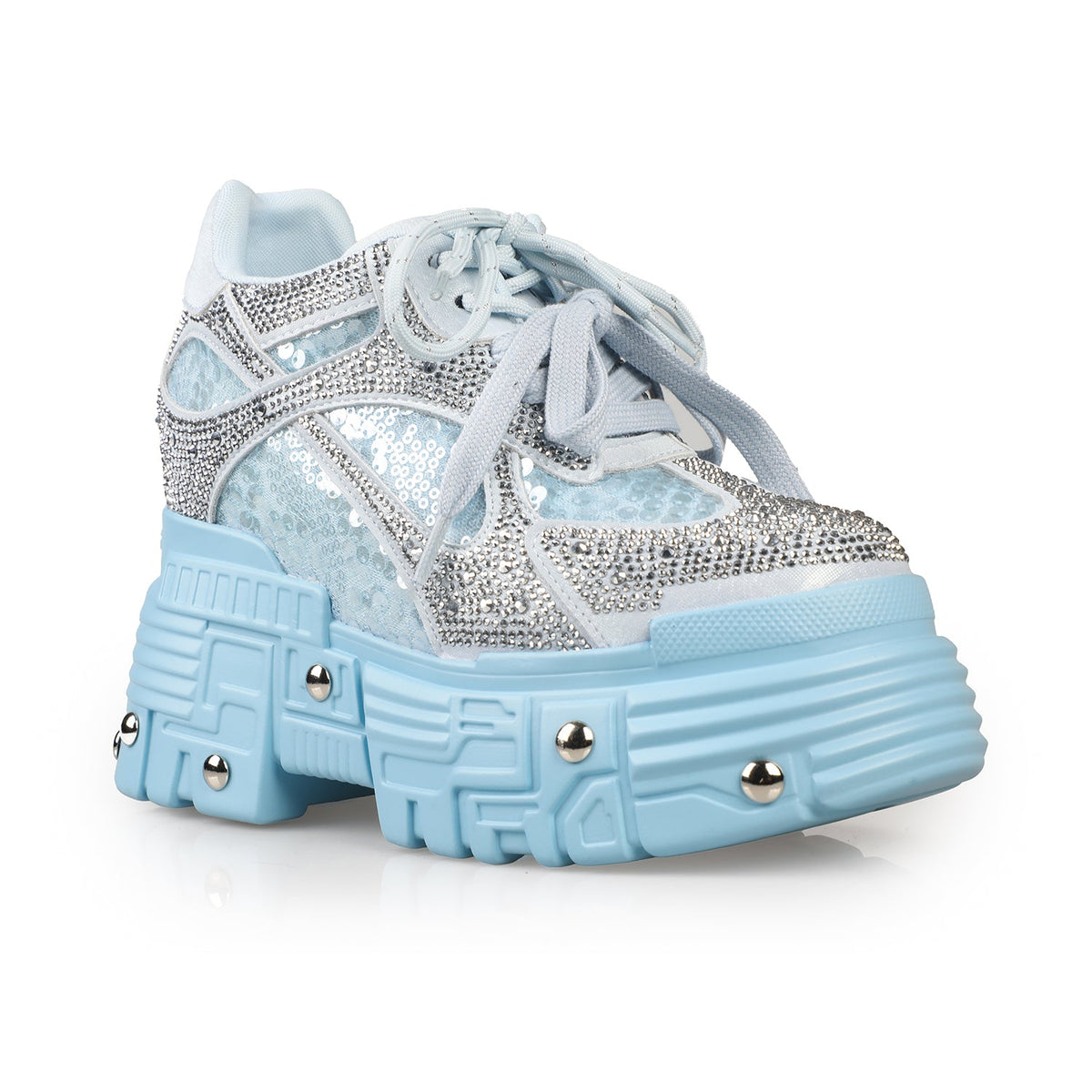 Frozen Halo Rhinestone Platform Sneakers