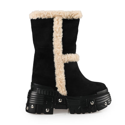 Winter Mourning Platform Boots