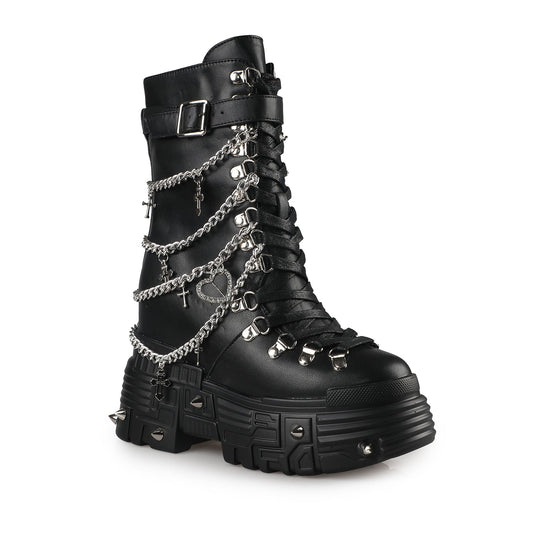 Chained to the Underground Combat Boots
