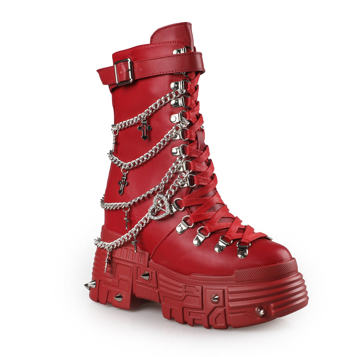 Blood Oath Chained Combat Boots