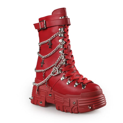 Blood Oath Chained Combat Boots