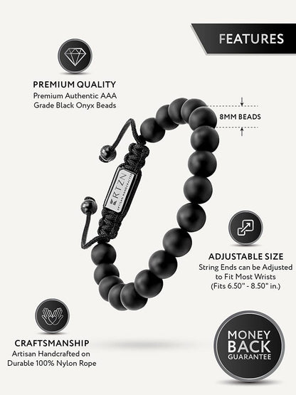 Black Onyx Beaded Bracelet - Bali
