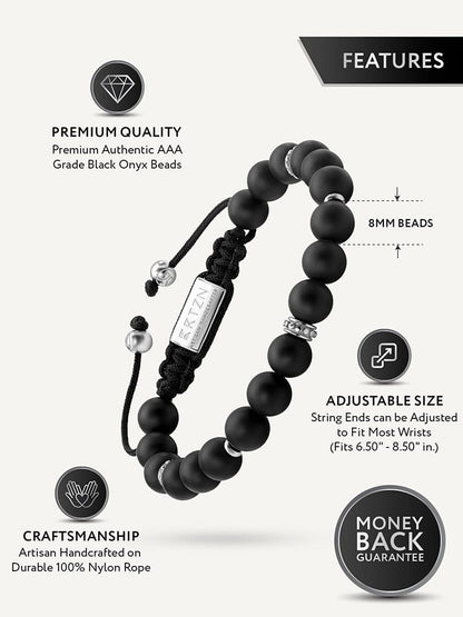 Black Onyx Beaded Bracelet  - Mykonos