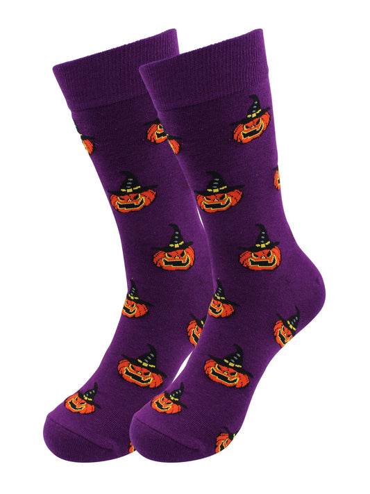Witch's Pumpkin Halloween Socks - Shadow Threadz Crypt