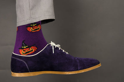 Witch's Pumpkin Halloween Socks - Shadow Threadz Crypt