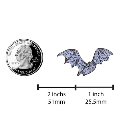 Bat Enamel Pin Glow-in-The-Dark - Shadow Threadz Crypt