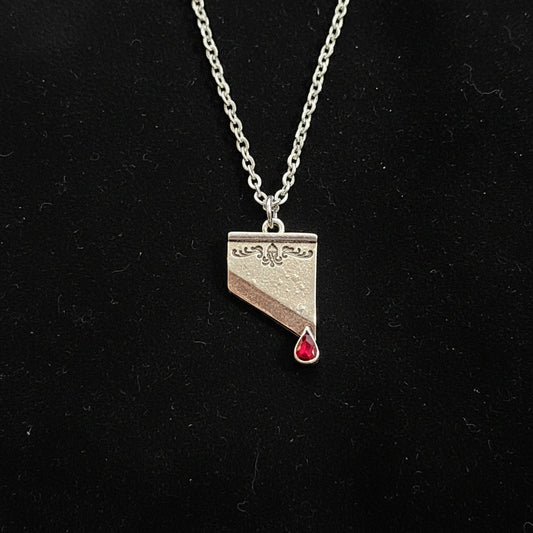 Revolutionary Sentiment Guillotine Blade Necklace