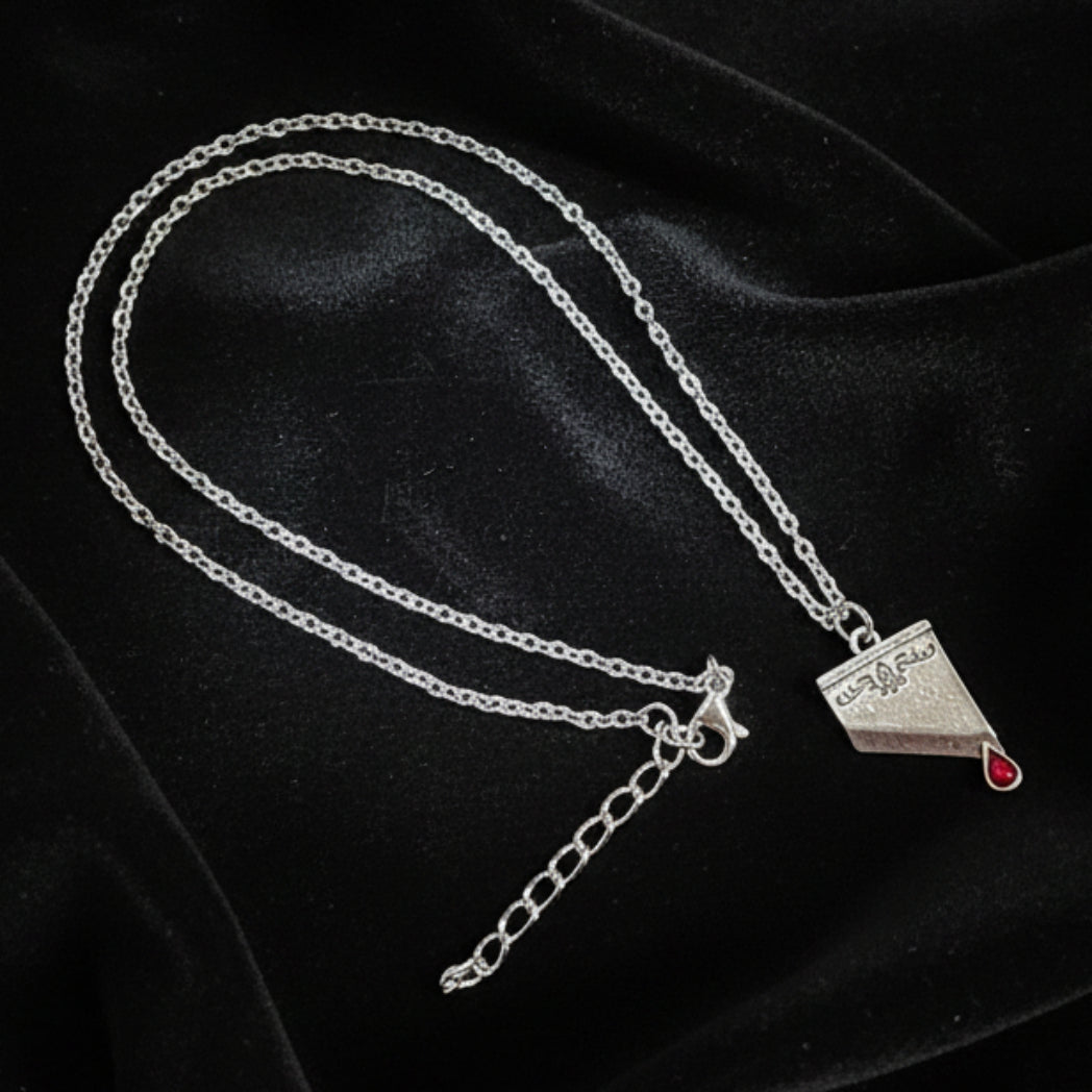Revolutionary Sentiment Guillotine Blade Necklace