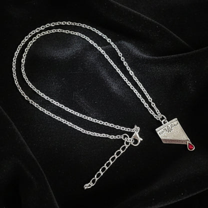 Revolutionary Sentiment Guillotine Blade Necklace
