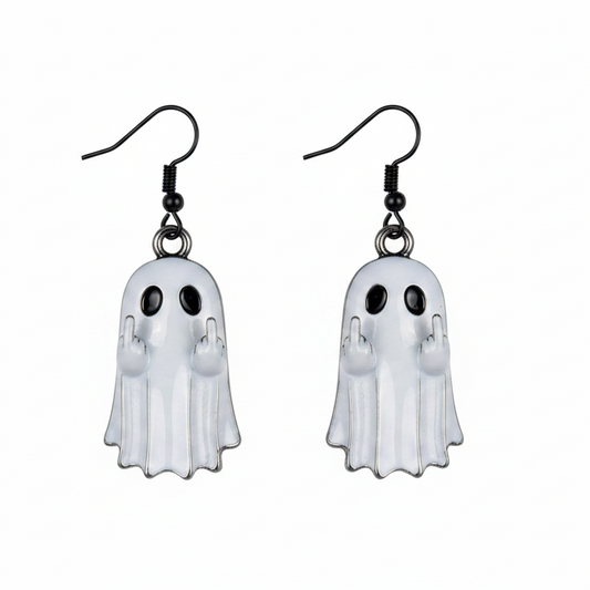 Rude Ghosts Enamel Earrings