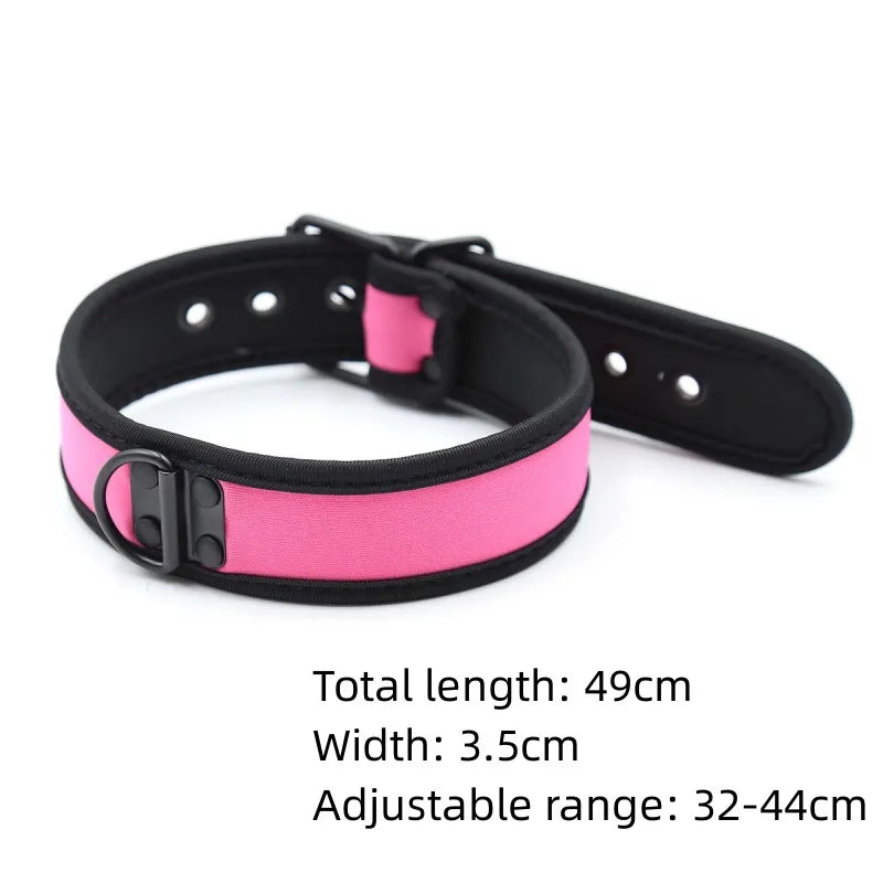 Purple Neoprene Puppy Play Collar - Shadow Threadz Crypt