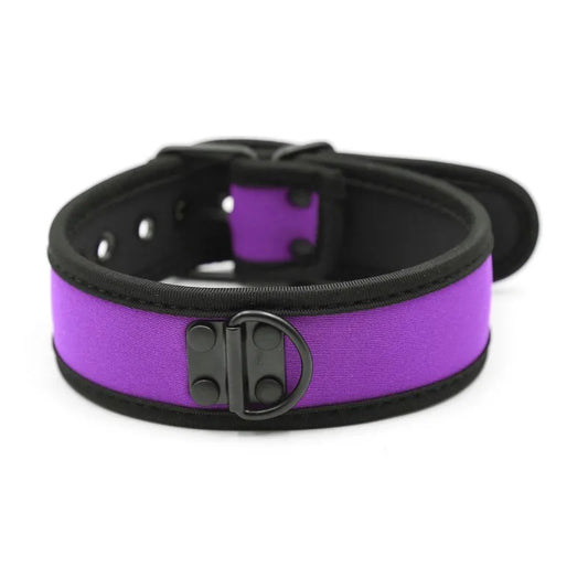 Purple Neoprene Puppy Play Collar - Shadow Threadz Crypt