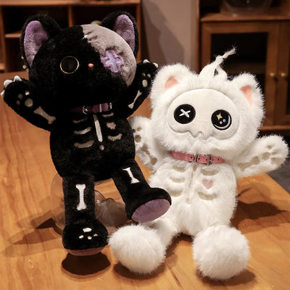 Kawaii Skeleton Cat Plush - Shadow Threadz Crypt