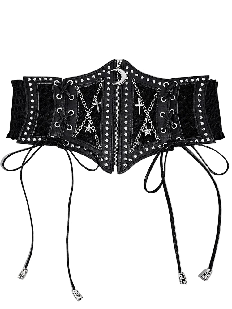 Blackthorn Cross Chain Waist Belt - Shadow Threadz Crypt
