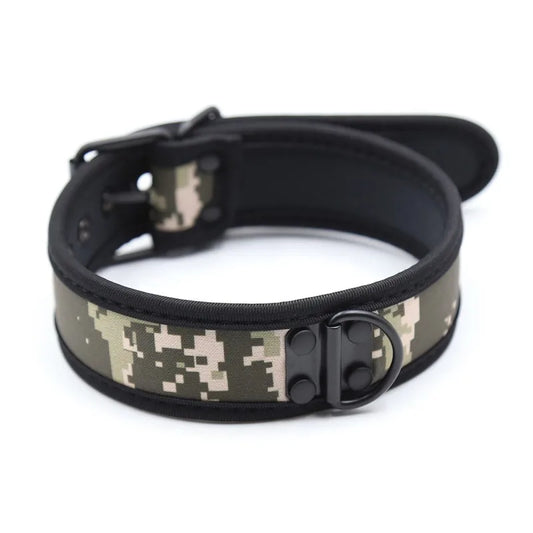Camo Neoprene Puppy Play Collar - Shadow Threadz Crypt