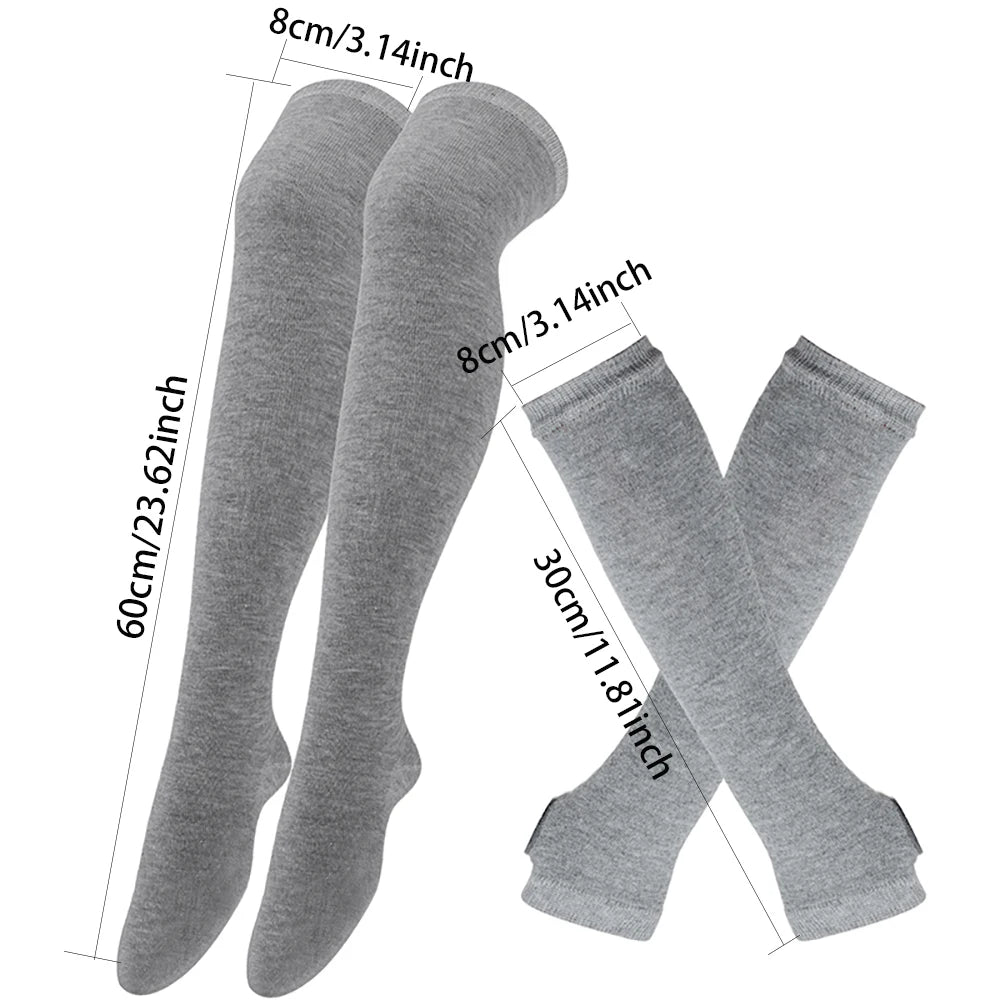 Midnight Veil Arm Warmers & Socks Set (Colors) - Shadow Threadz Crypt
