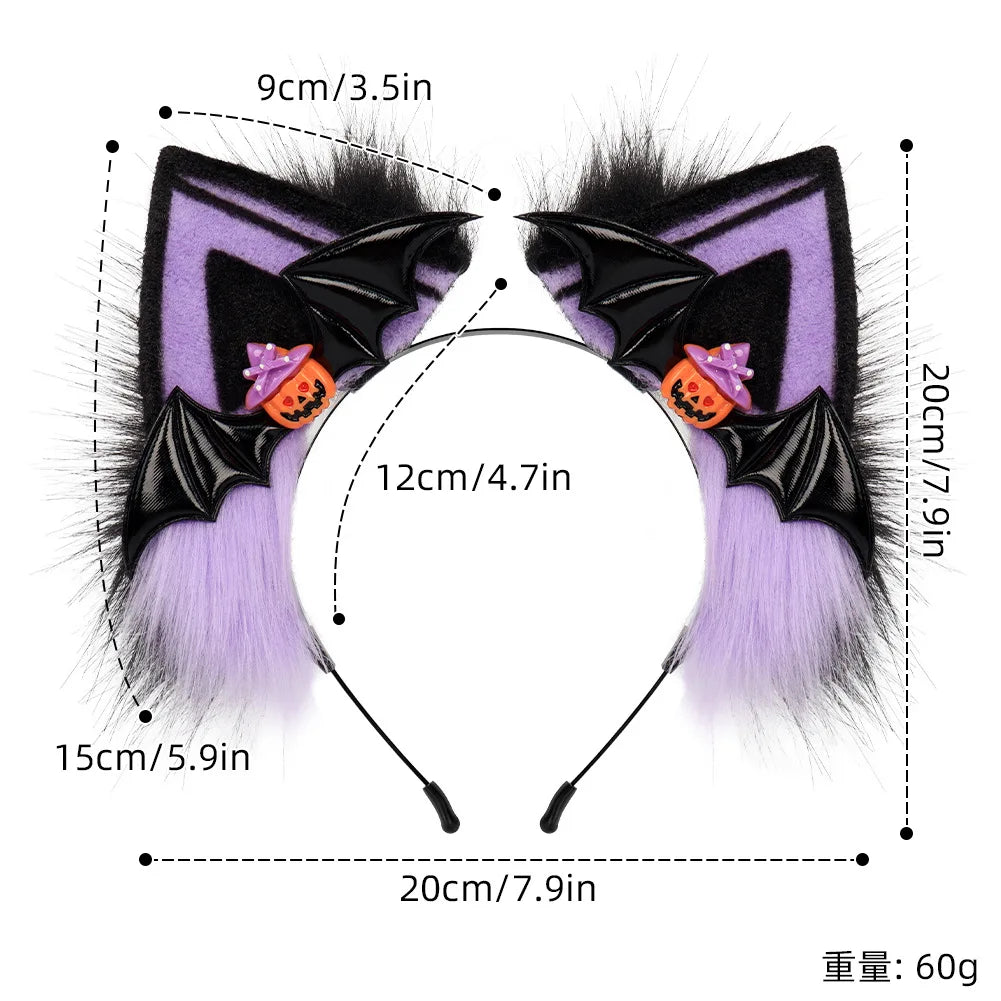 Pumpkin Paws Cat Ears Headband - Shadow Threadz Crypt