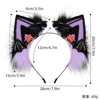 Pumpkin Paws Cat Ears Headband - Shadow Threadz Crypt