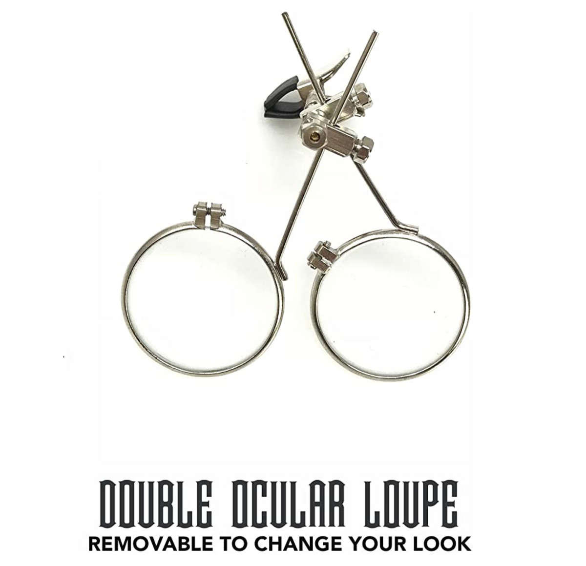 Handmade Steampunk Goggles with Loupe – Diffraction Lenses -neon pink, lime green, orange, and clear lenses