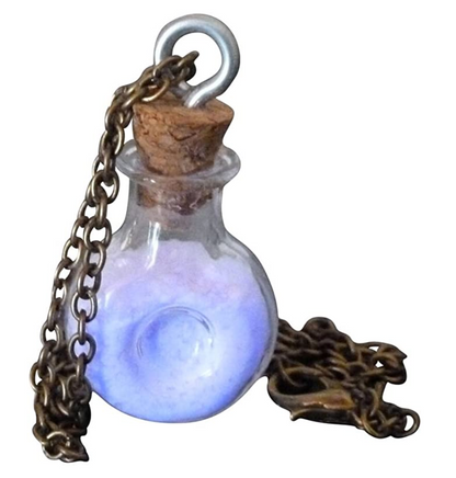 Glow in the Dark Pixie Dust Necklace – Magical Fairy Bottle Pendant Kawaii Gothic Jewelry