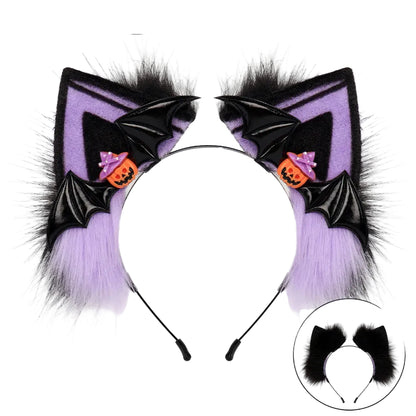 Pumpkin Paws Cat Ears Headband - Shadow Threadz Crypt