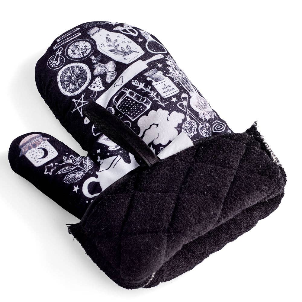 Set of 2 Kitchen Witch Oven Mitt | Pot Holders Set