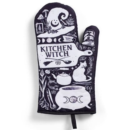 Set of 2 Kitchen Witch Oven Mitt | Pot Holders Set