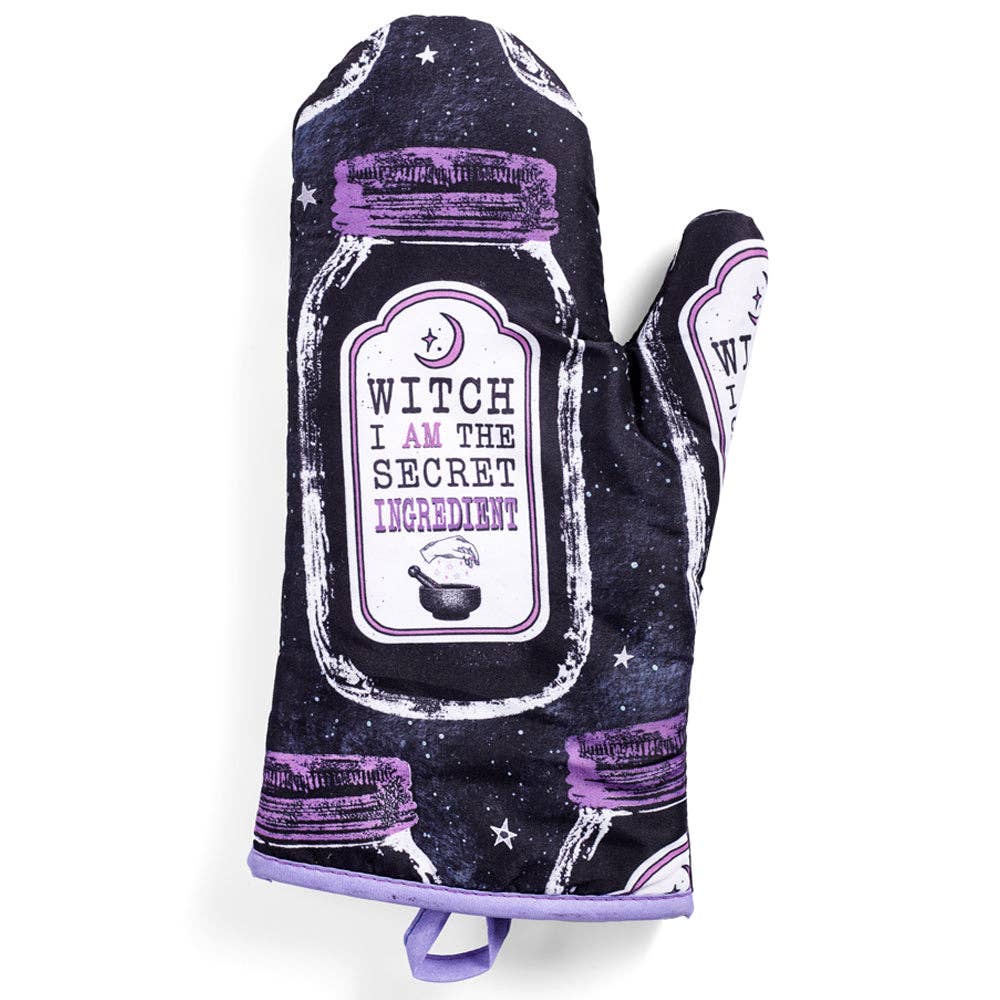 Set of 2 "Witch, I AM The Secret Ingredient" Oven Mitt | Oven Gloves Set