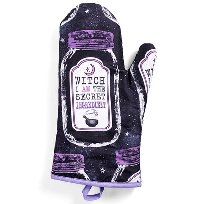 Set of 2 "Witch, I AM The Secret Ingredient" Oven Mitt | Oven Gloves Set