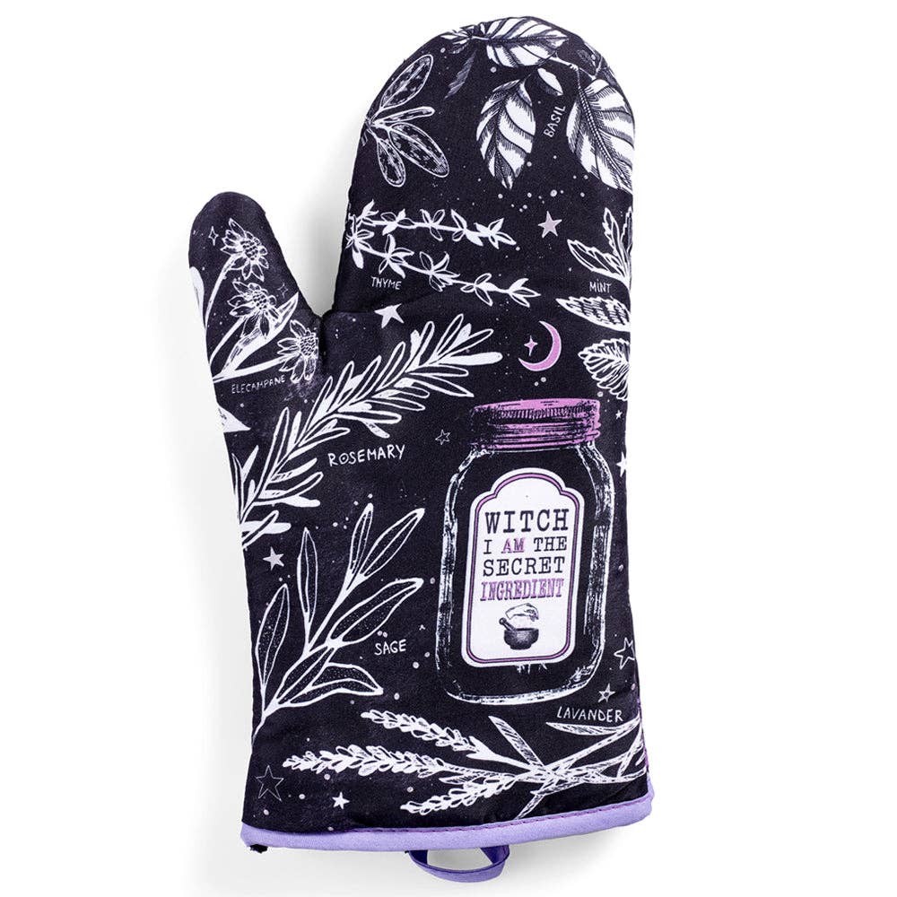 Set of 2 "Witch, I AM The Secret Ingredient" Oven Mitt | Oven Gloves Set