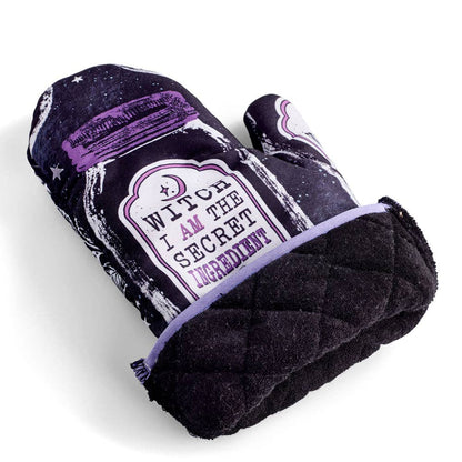 Set of 2 "Witch, I AM The Secret Ingredient" Oven Mitt | Oven Gloves Set