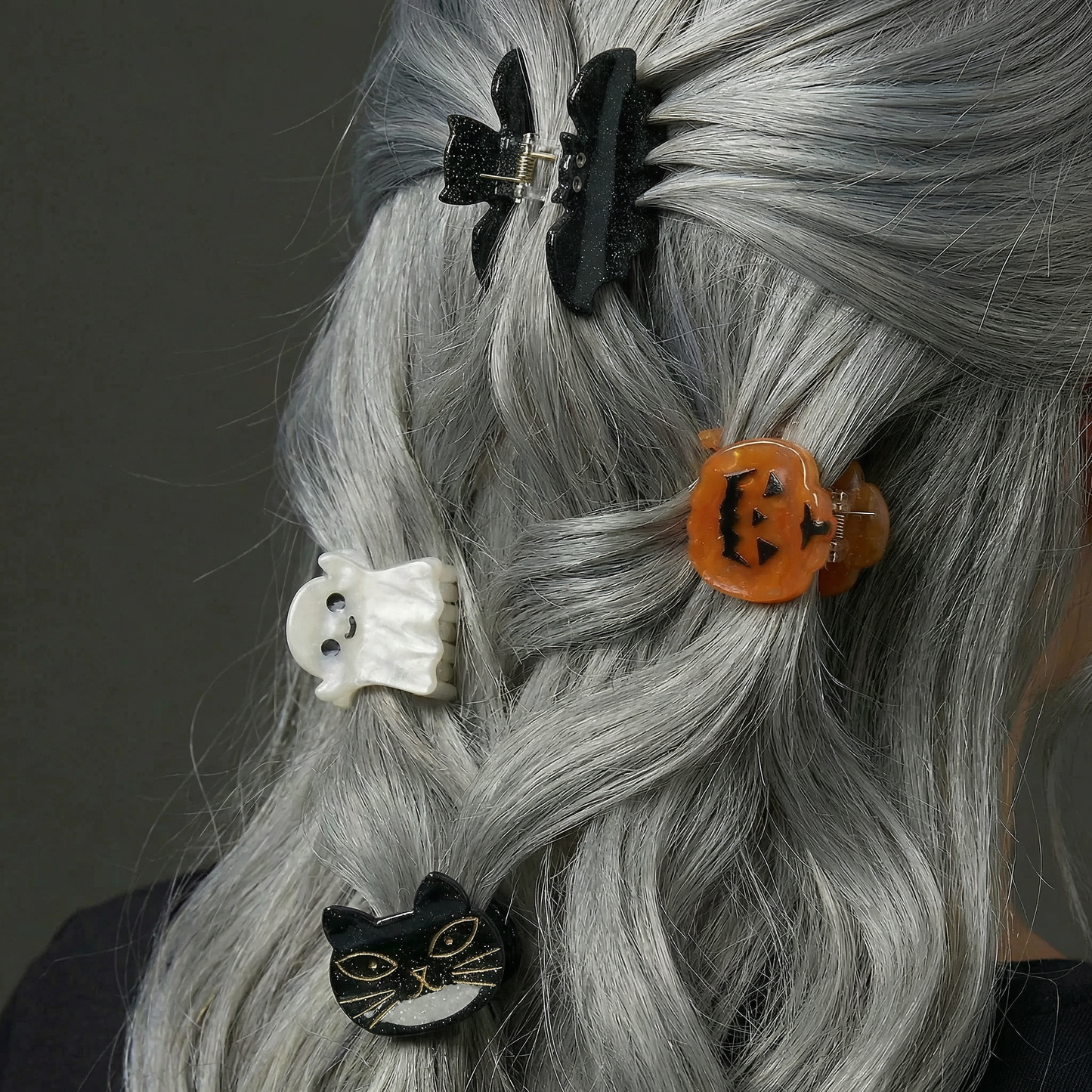 Set of 4 Velvet Claws Mini Spooky Hair Claws
