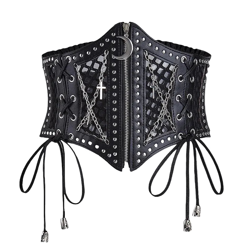 Blackthorn Cross Chain Waist Belt - Shadow Threadz Crypt
